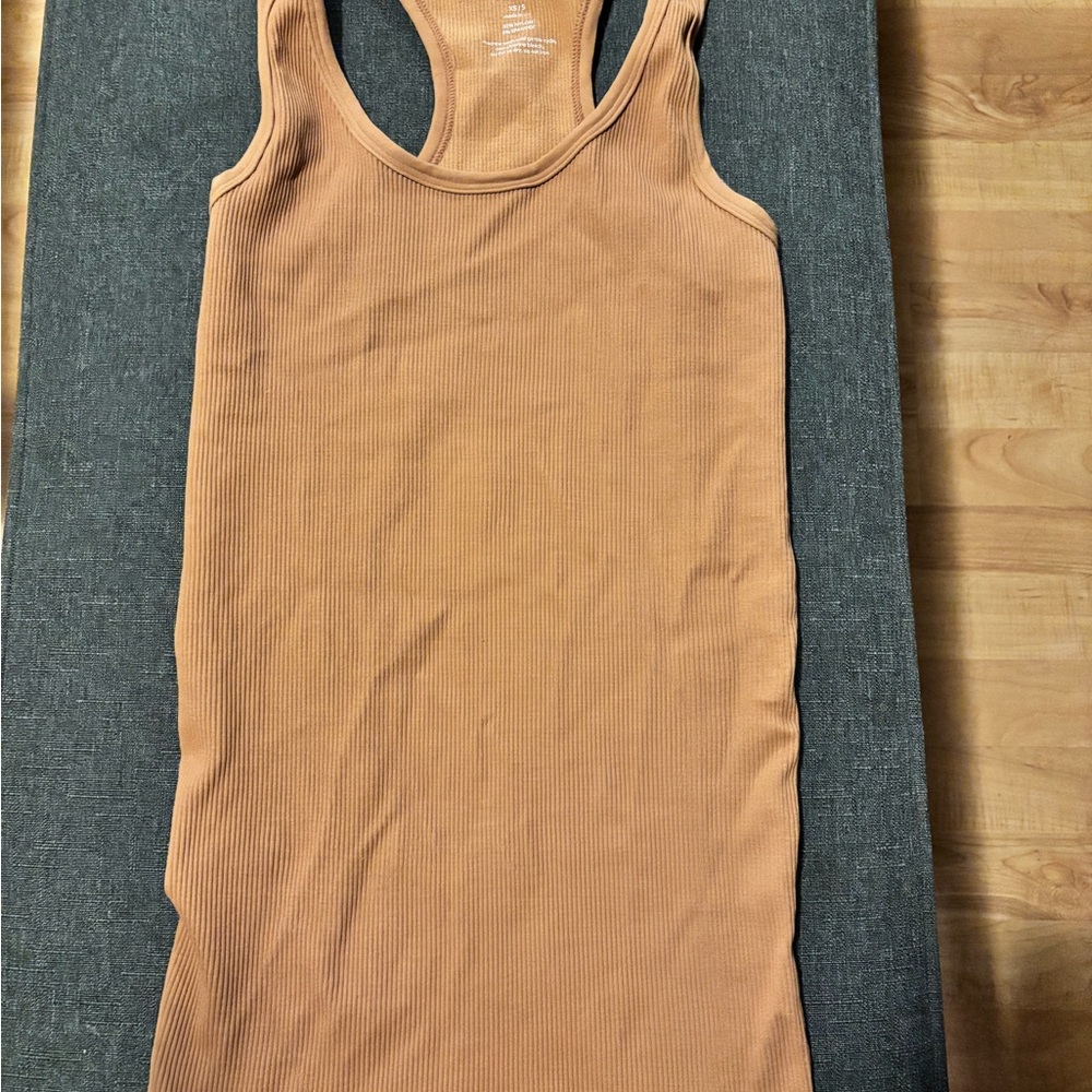 Women's Tan Halter Compression Top